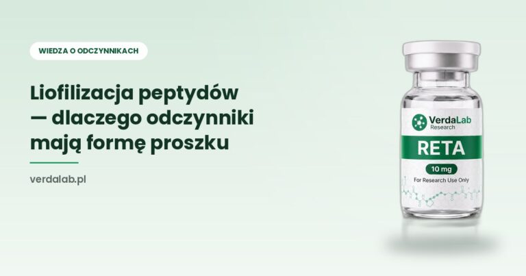Fiolka z liofilizowanym peptydem badawczym VerdaLab